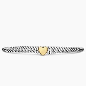 Classic Cable Heart Station Bracelet